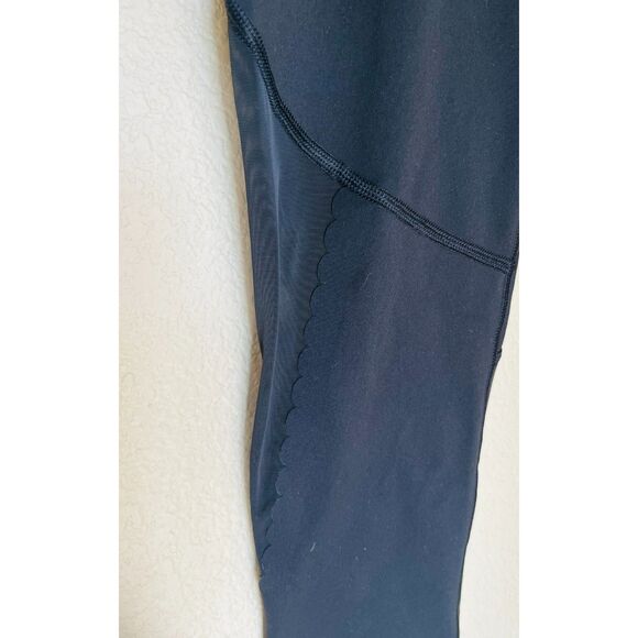 Knockout by Victoria's Secret Leggings Scalloped Mesh Black - Picture 4 of 11